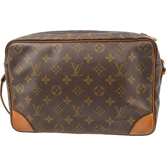 808292AM (G4) Louis Vuitton Crossbody Bag Trocadero 30 Brown Monogram - Picture 2 of 10